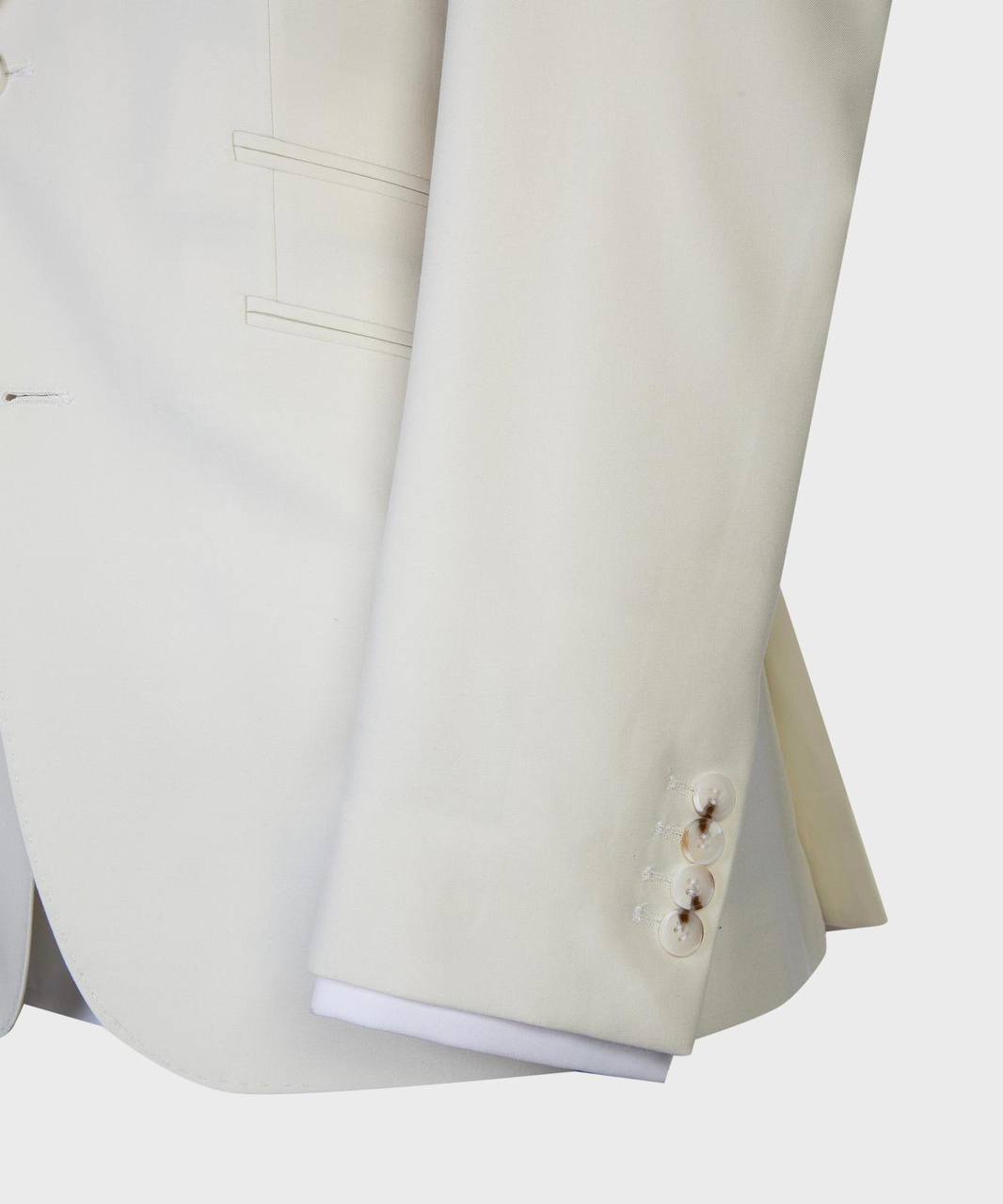 Ivory Alabaster Three-Piece Suit - fabric detail