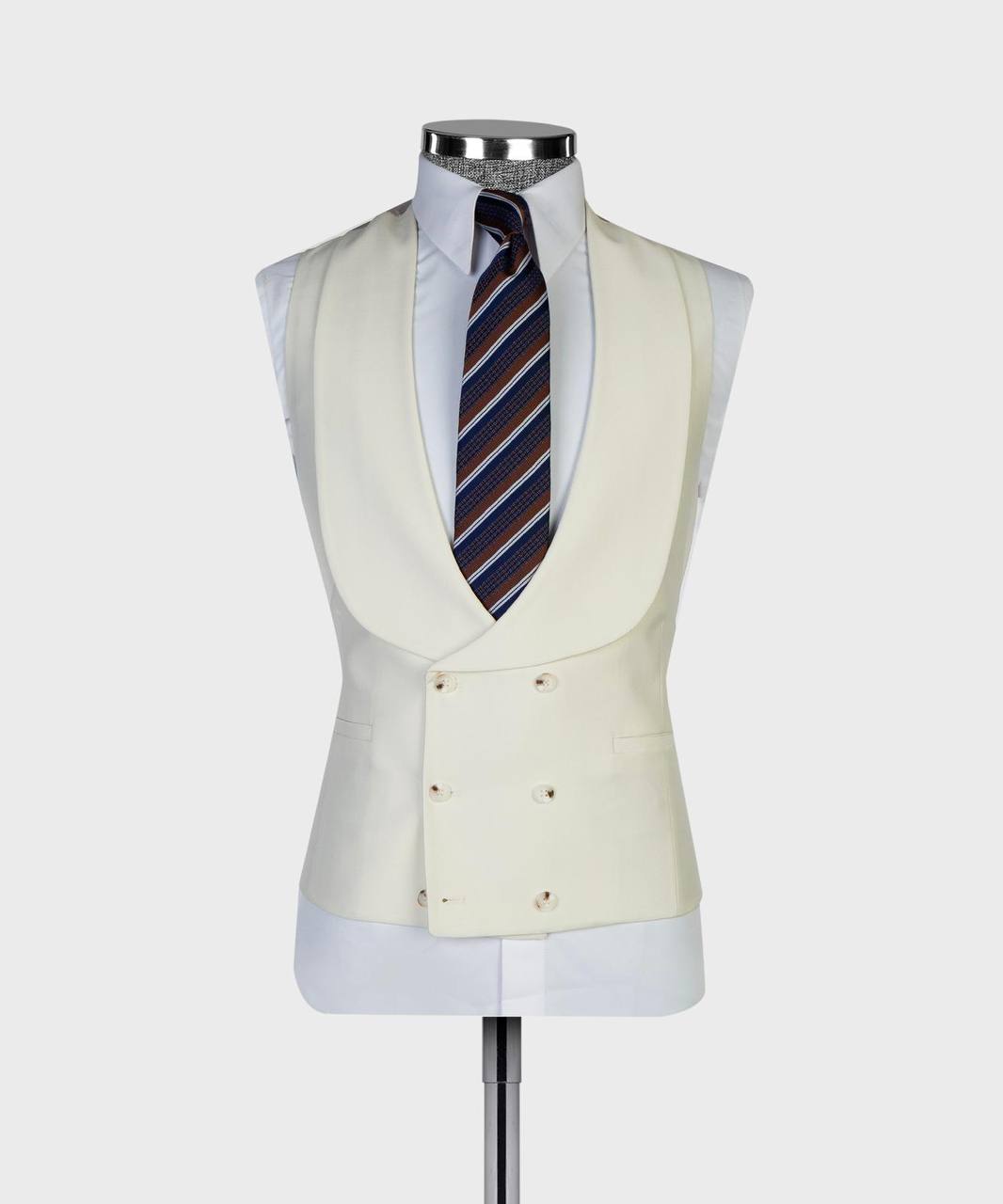 Ivory Alabaster Three-Piece Suit - back view