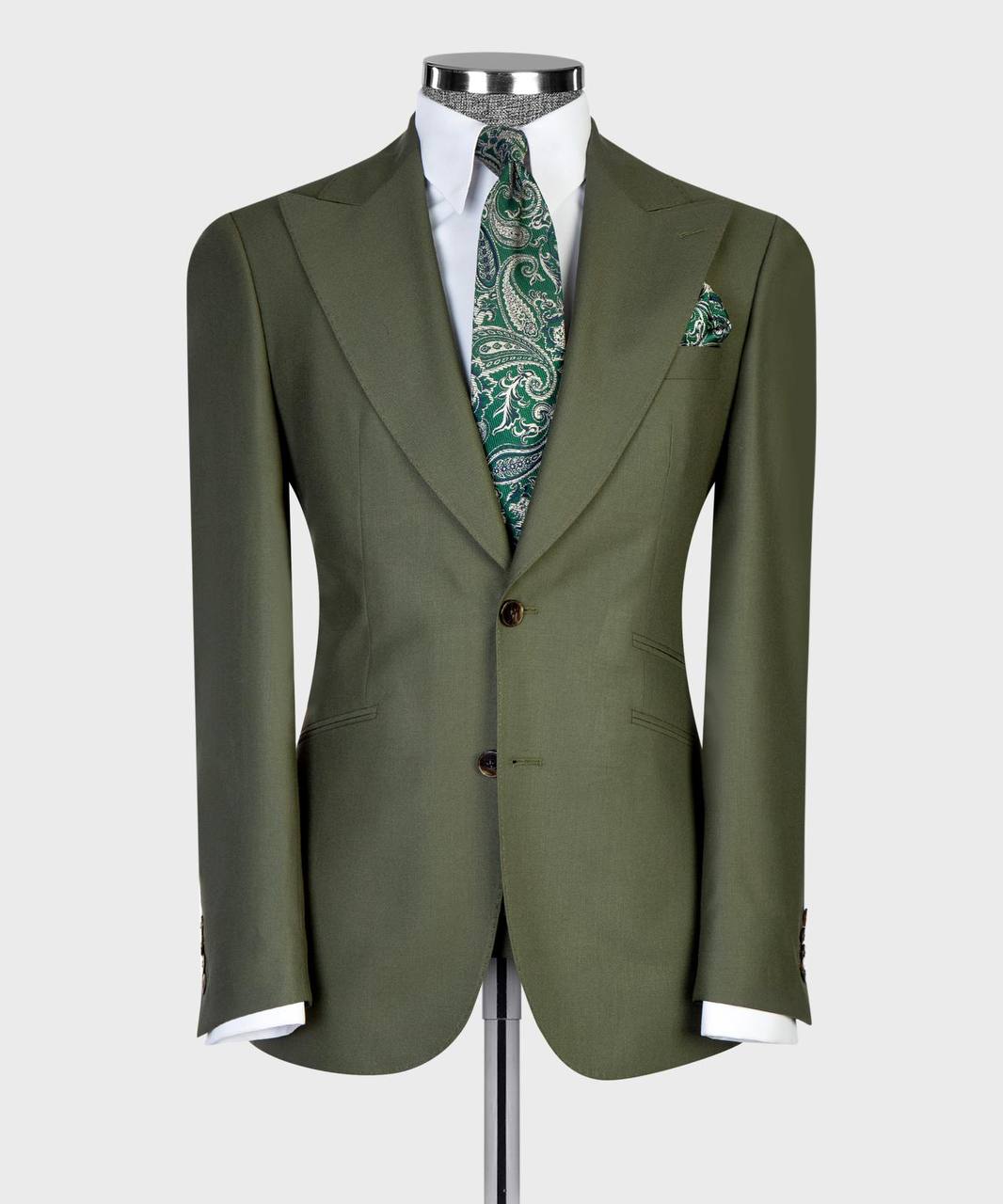 Imperial Olive Three-Piece Suit - alternate angle