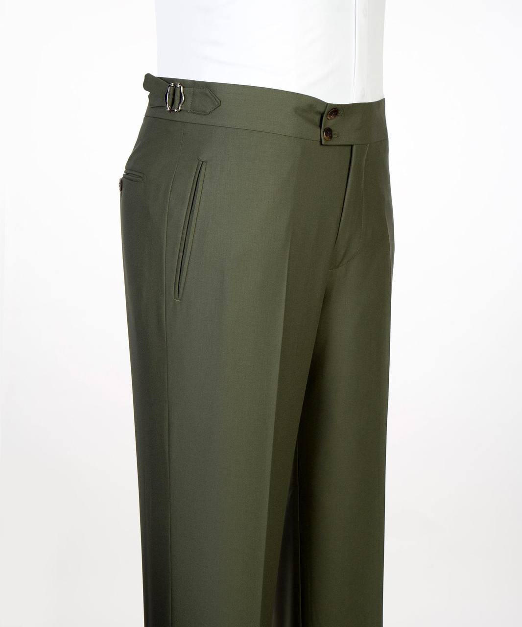 Imperial Olive Three-Piece Suit - styling detail
