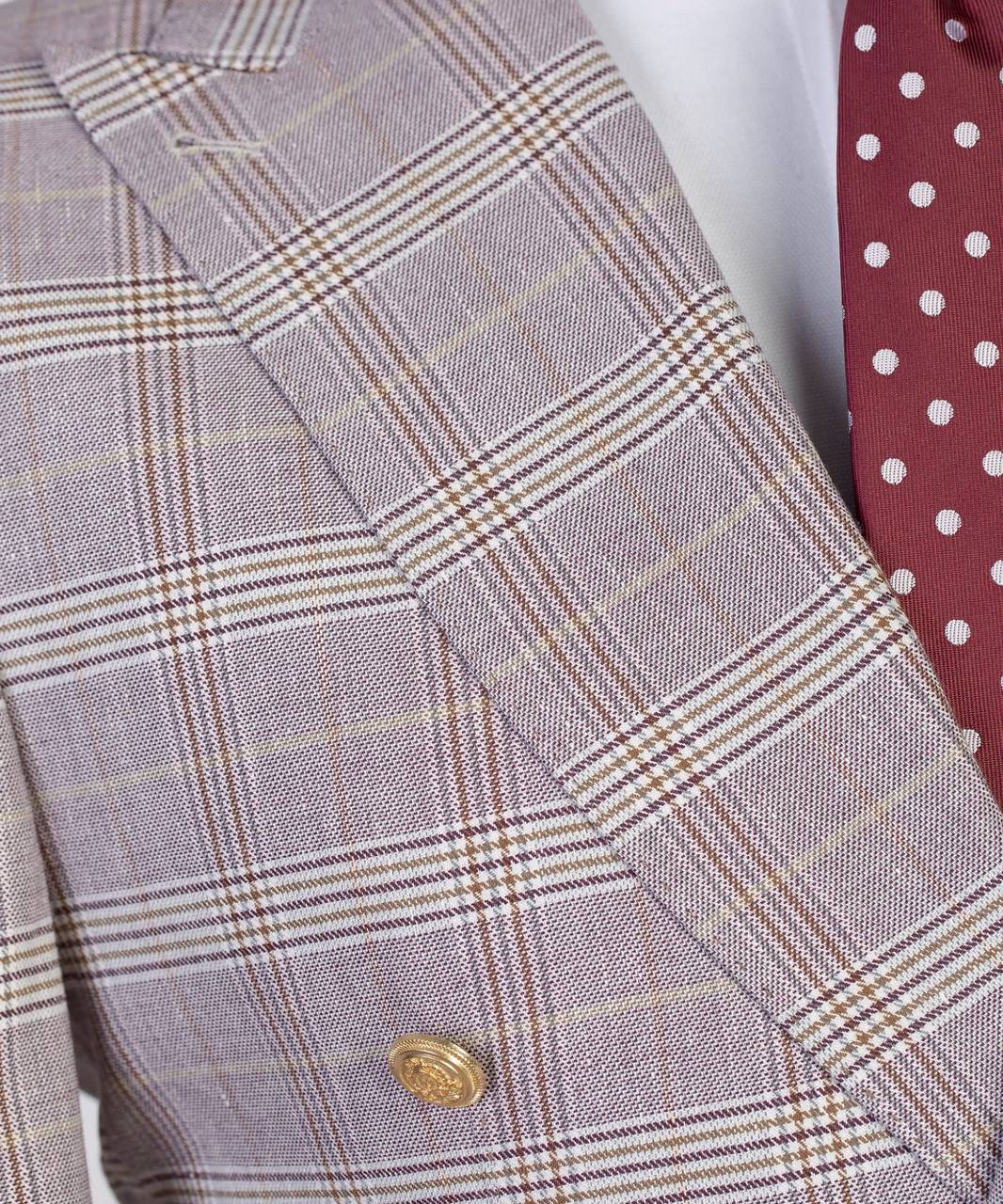 Lavender Glen Double-Breasted Jacket - detail view