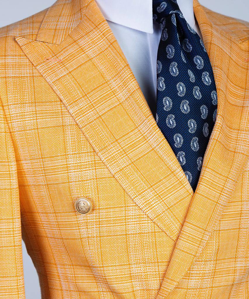 Gilded Canary Double-Breasted Jacket - detail view