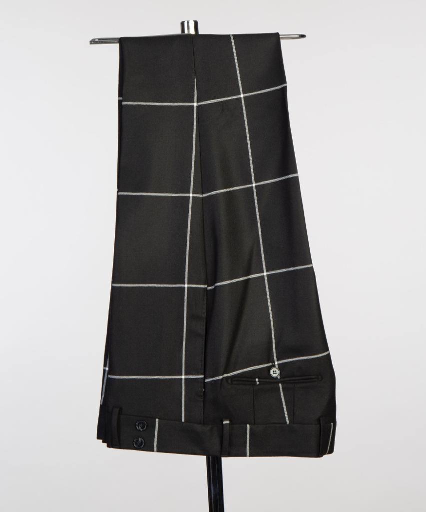 Midnight Grid Double-Breasted Jacket - side view