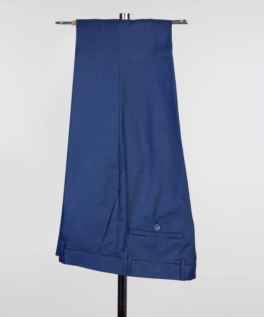 Azure Birdseye Double-Breasted Jacket - side view