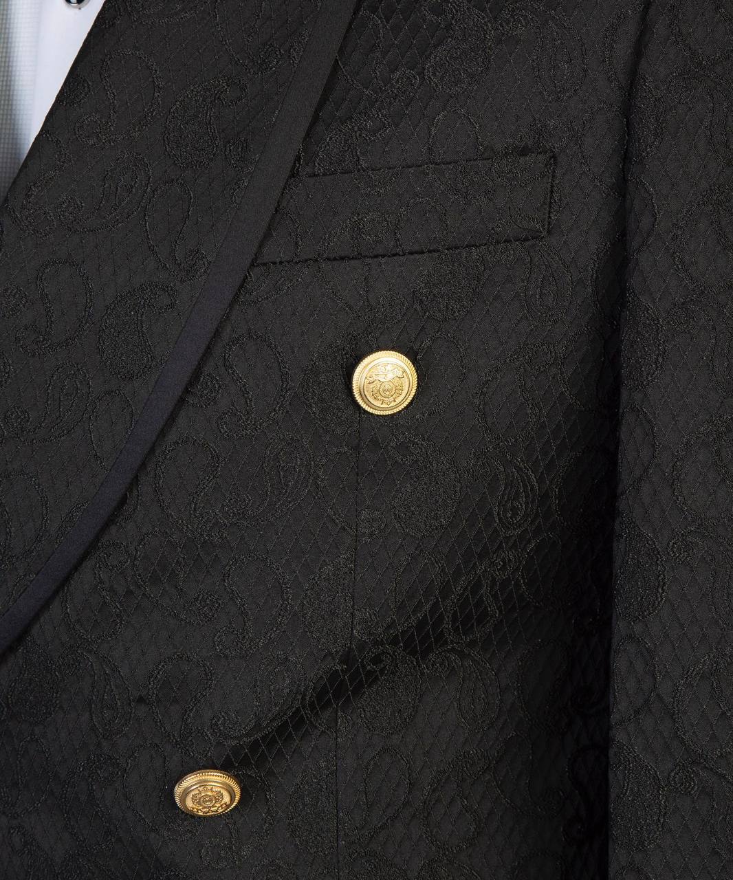 Onyx Black Paisley Tuxedo | Double-Breasted from The Third Gentleman, product view 3