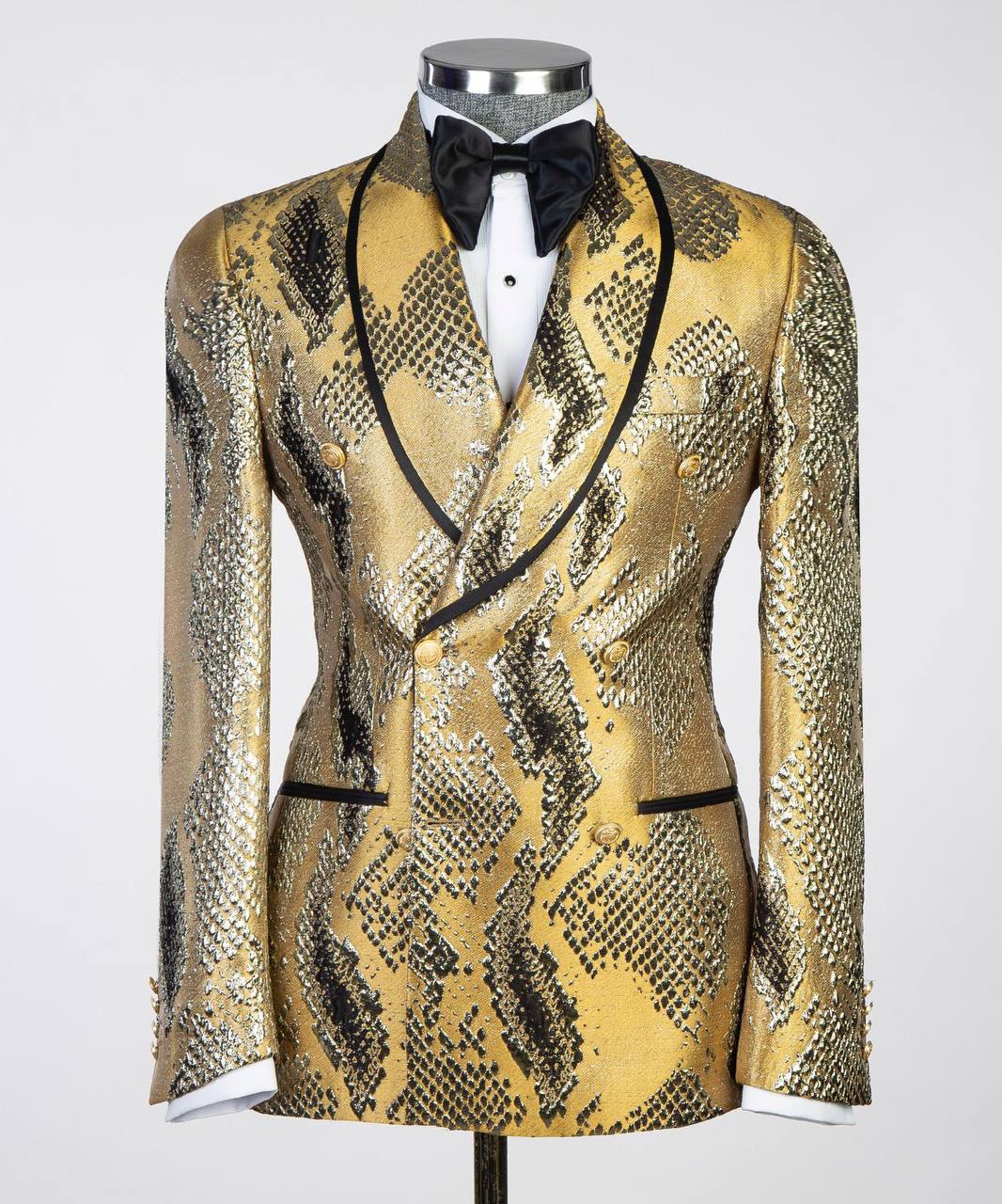 Gold Python Metallic Tuxedo | Double-Breasted from The Third Gentleman, product view 1