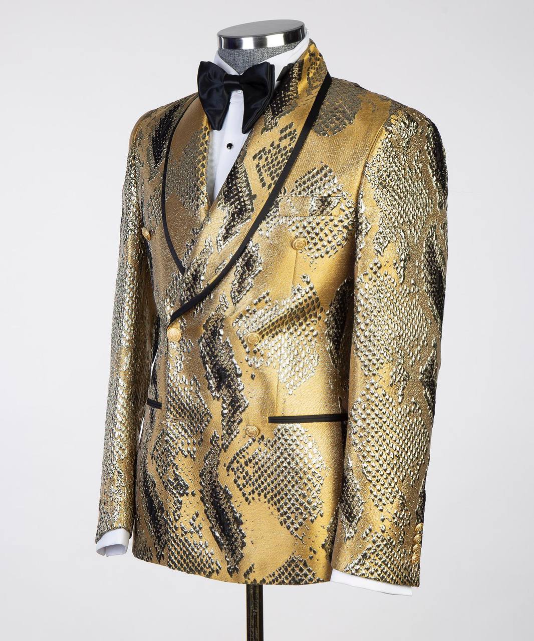 Gold Python Metallic Tuxedo | Double-Breasted from The Third Gentleman, product view 2