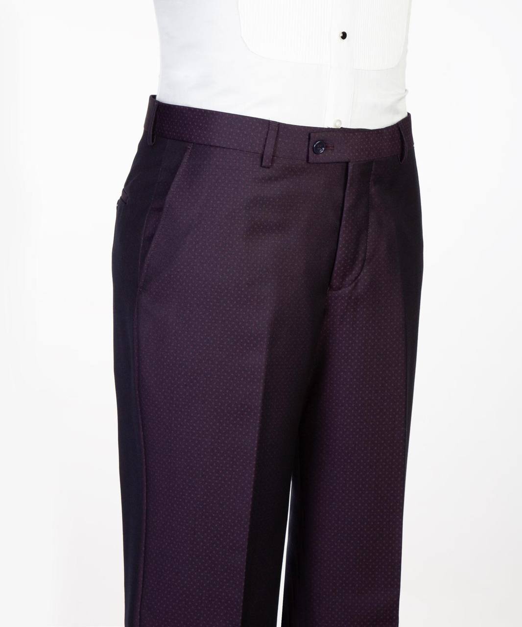 Deep Plum Three-Piece Tuxedo | Velvet Shawl Collar from The Third Gentleman, product view 6